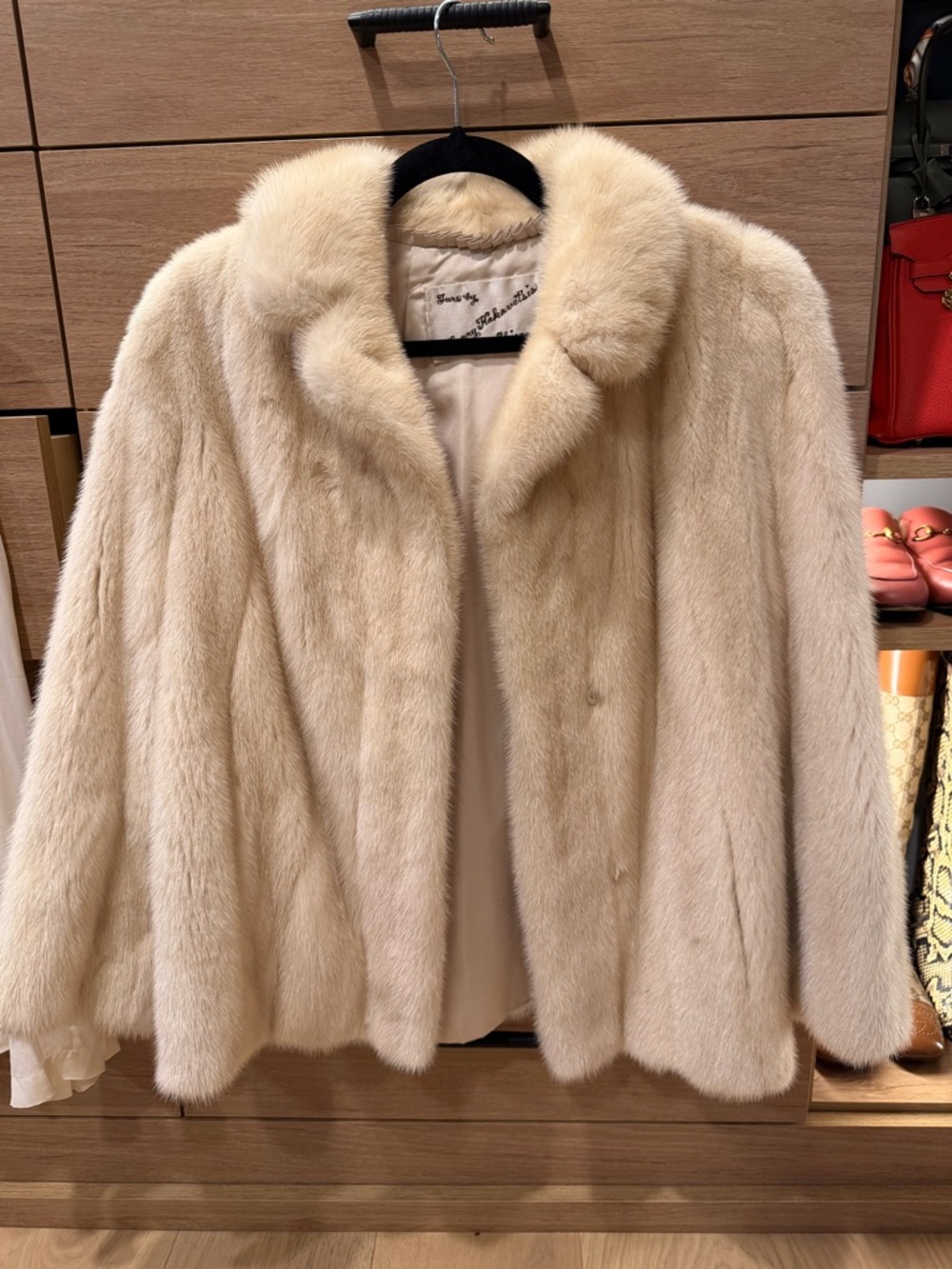 Harry Hakevetis Classic Cream Fur Coat - Women's Jacket